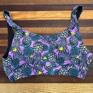 Colorful Knix Pineapple Print Bikini Top
